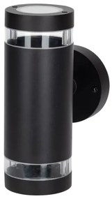 Vonkajšie nástenné svietidlo RINO 2xGU10/12W/230V IP54 čierna