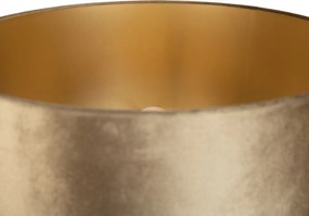 Stojacia lampa zlatá s bronzovým tienidlom a zlatým interiérom 50cm - Linden