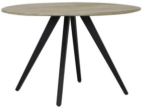 Okrúhly jedálenský stôl s drevenou doskou z mangového dreva Magnifera -  Ø 120*78 cm