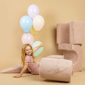 Tyrkysovomodré menčestrové penové ihrisko 45x170x30 cm Montessori – Meowbaby