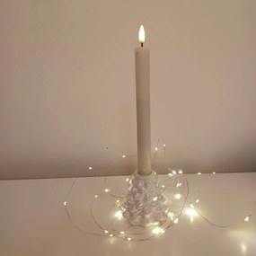 DECOLED Svietnik, 8,5 x 8,5 x 8 cm, biely