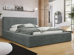 Manželská posteľ 160 cm Gretty S (tmavosivá) (s roštom) (s úl. priestorom). Vlastná spoľahlivá doprava až k Vám domov. 1104236