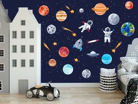 Samolepky COSMOS - planéty, slnečná sústava, hviezdy 200x76