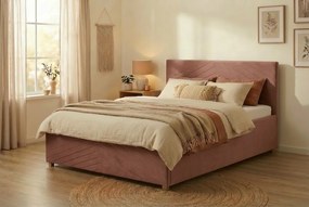 Postel VEGA 160x200 cm Světle růžová Bez matraca