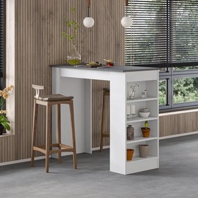 Barový stôl Houseland Swallow antracitovo sivý/biely