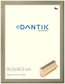 DANTIK rám na obraz 30x40 | OPERA Colori šedá (Plexi Čiré)