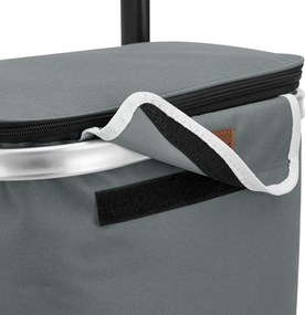 Nákupný vozík 3 v 1 – objem 56 l, sivý