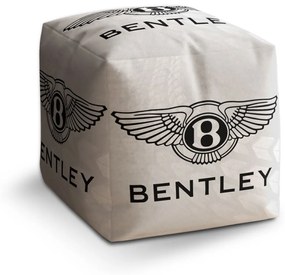 Sablio Taburet Cube Bentley na bielej: 40x40x40 cm