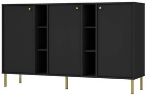 Komoda Tokyo 2 3D čierny grafit 823