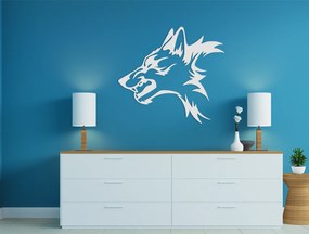 drevko 3D nálepka na stenu Dravý vlk Rozmer obrazu: 29,5 x 32,5 cm, Farba dekorácie: Čierna