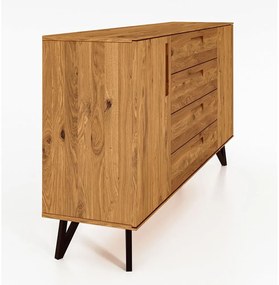Vysoká komoda z dubového dreva 182x100 cm Golo - The Beds