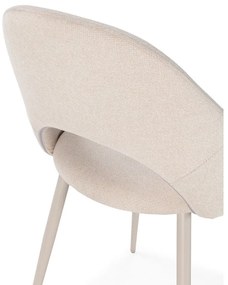Béžové čalúnené jedálenské stoličky v súprave 2 ks Lia – Marckeric