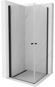 Mexen Pretoria Duo sprchová kabína, kyvné dvere 90 x 90 cm, transparentnéné, čierna - 852-090-090-70-00-02