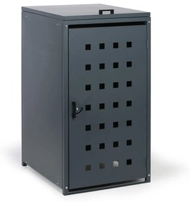 Prístrešok na popolnicu do objemu 240 l, 123,5 x 67 x 77,3 cm, sivá