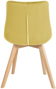 Stolička Brook - zamat - Žltá