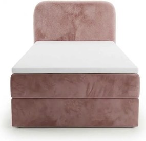 Čalúnená posteľ boxspring FORENA 90x200 cm staroružová Matrac: Bonell pružinová matrac