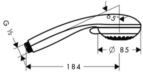 Hansgrohe Crometta 85, ručná sprcha Multi, chrómová, HAN-28563000