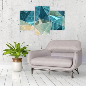 Obraz - Tyrkysová abstrakcia (90x60 cm)