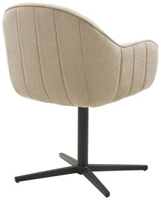 Svetlosivé čalúnené jedálenské kreslá v súprave s podrúčkami 2 ks Tamera – House Nordic