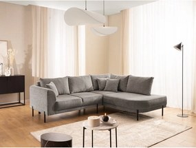 Taupe ženilková rohová pohovka (pravý roh/do L) Mauris – Ropez