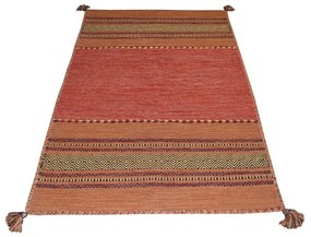 Oranžový bavlnený koberec Webtappeti Antique Kilim, 120 x 180 cm