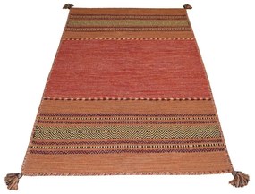 Oranžový bavlnený koberec Webtappeti Antique Kilim, 70 x 140 cm