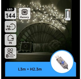 Aigostar - LED Nástenná dekorácia 144xLED/5W/5V studená biela