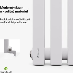 Blumfeldt Delgado radiátor | Moderný dizajn | 63 x 100 cm | 891 W | Stredové pripojenie