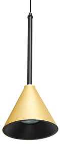 Závesné svietidlo Cone, 1x zlaté/čierne kovové tienidlo, b