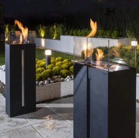 Biokrb na terasu čierny Romeo so sklom