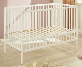 Detská baby postieľka Celia 60x120 cm, biela