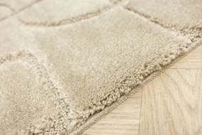 Kúpeľňový koberček Ivona svetlobéžový, línie