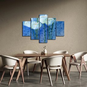 Obraz - Biele tulipány (150x105 cm)