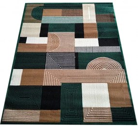 Koberec Alfa s geometrickým vzorom - zelený Šírka: 200 cm | Dĺžka: 300 cm