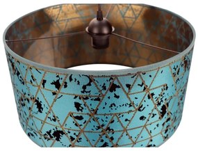 Luster na lanku REZO 1xE27/60W/230V tyrkysová