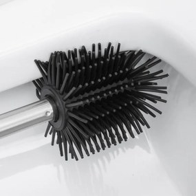 Erga Silka, silikónová WC kefa, čierna-chrómová, ERG-YKA-V.WCZC-SILKA