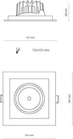 Svietidlo Nowodvorski 8721 CL DIA LED 18W, 4000K WHITE/BLACK