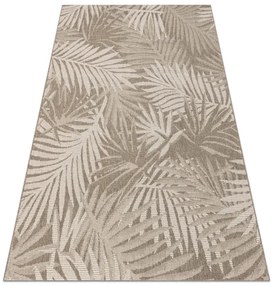 Koberec SIZAL FLOORLUX 20504 lístie, tmavosivý / šampanské