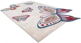 Koberec TOYS 75326 Motýle - krém / červený, fuksia