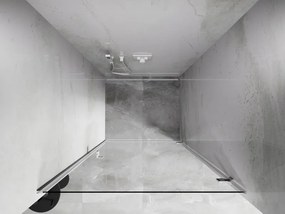Mexen, Mexen Lunar-B výklopné pravé sprchové dvere 95 cm, transparentné, biele - 832-095-000-20-00-P