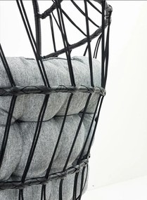 Skládací závěsné houpací křeslo Houseland Madives černé