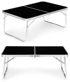 ModernHome Turistický stolík, skladací piknikový stôl, čierna doska, 60x40 cm