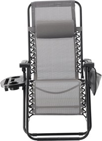 CH Záhradné skladacie relaxačné kreslo Zero II - sivá