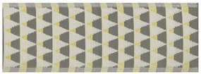 Vonkajší koberec 60 x 105 cm sivá/žltá HISAR  Beliani