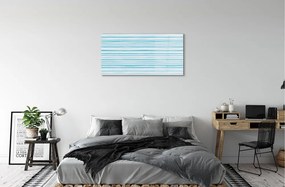 Sklenený obraz modré pruhy 140x70 cm