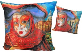 Vankúš s náplňou 45 x 45 cm Alex Levin Benátske masky, Carmani, 0238082