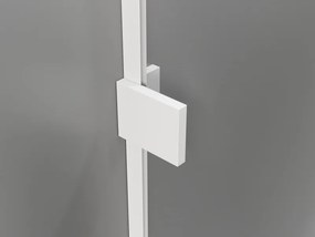 Mexen Lunar, ľavé otočné sprchové dvere 125 cm, 8mm číre sklo, biely profil, 834S-125-050-20-00-L