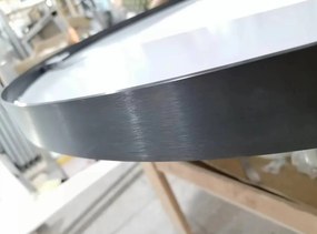 Erga Charlotte, okrúhle LED zrkadlo 70cm, čierny kovový rám, 1610 lm, 6500K, predné bočné osvetlenie, ERG-V01-204-7070-BK