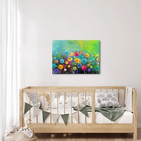 Obraz - Abstraktné kvety (70x50 cm)