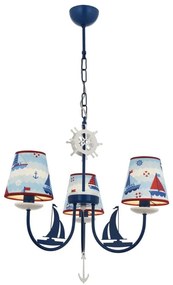 Detský luster BOAT 3xE14/40W/230V modrý